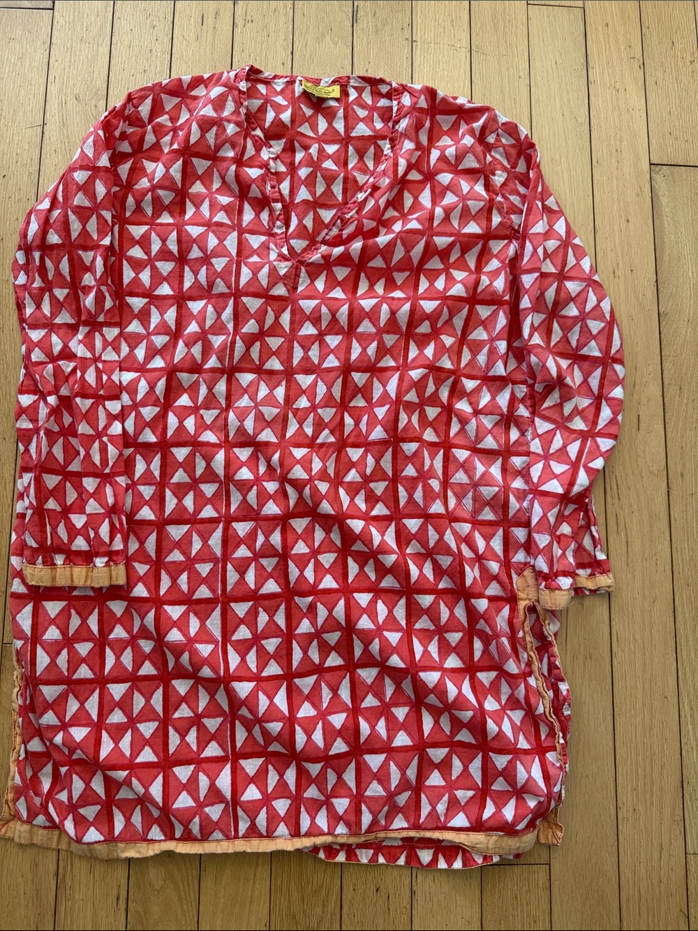Roberta Rollar Rabbit and White Geometric Tunic large